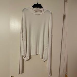 White Free People Turtleneck Sweater, Size Small